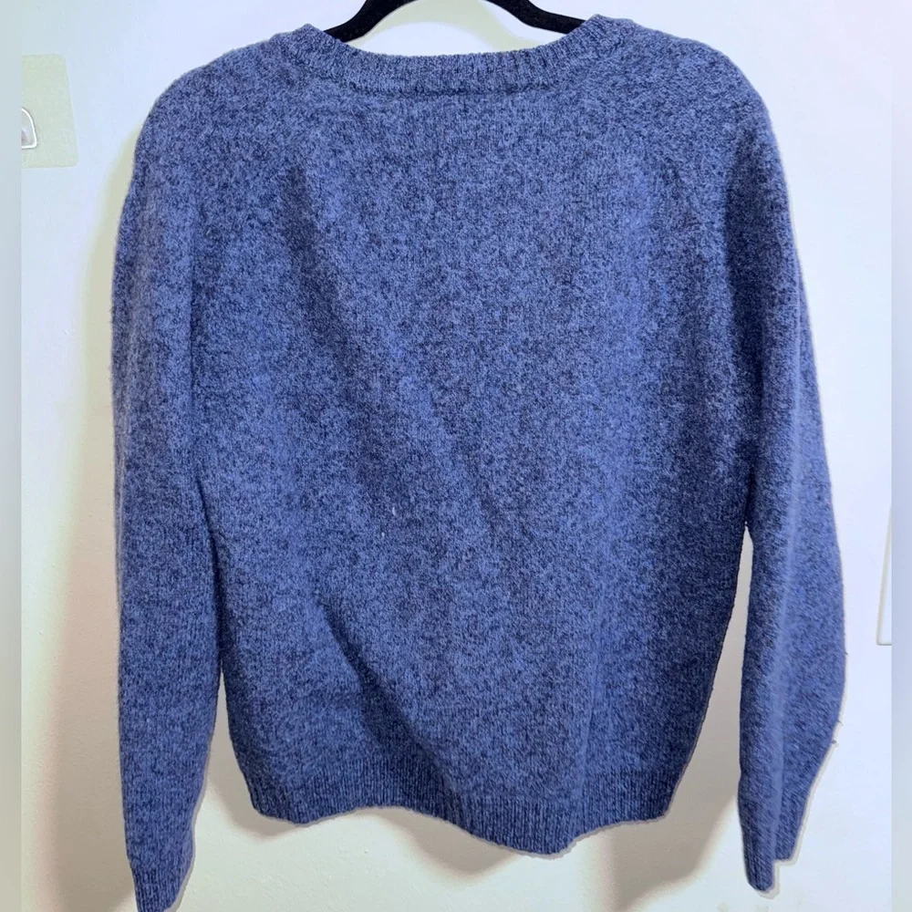 Country Trader 100% Wool Blue V-Neck Sweater XL